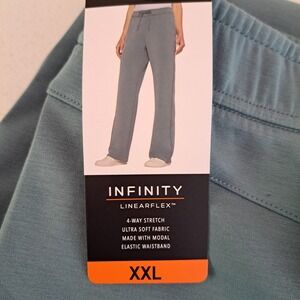 Infinity Linearflex Pants Womens XXL Teal NWT Straight Leg Stretch 918-100-B11